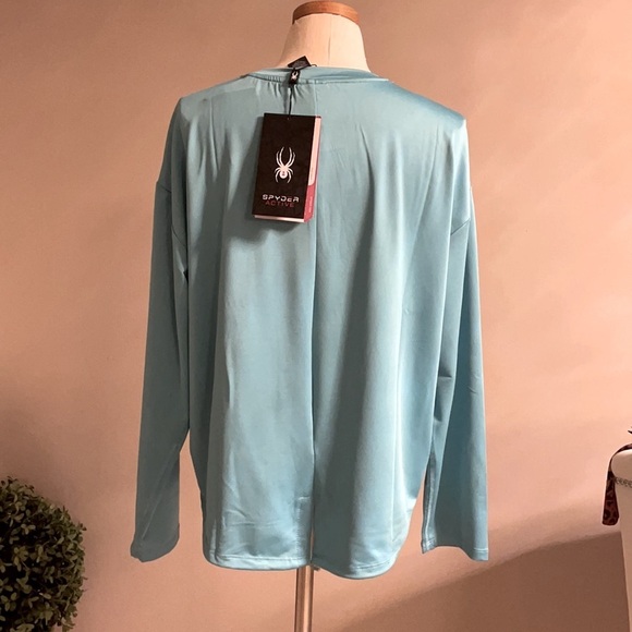 NWT SPYDER ACTIVE women’s active QUICK DRY STRETCH Top Long sleeve Reflective XL - Picture 2 of 12